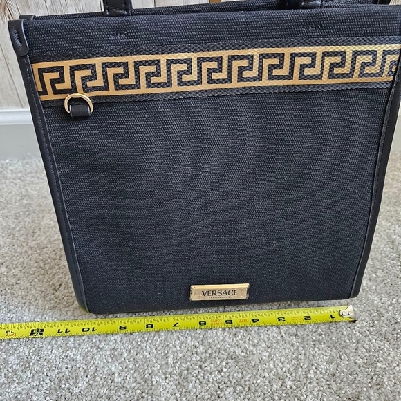Versace small Tote Bag, Black and Gold - Picture 9 of 13